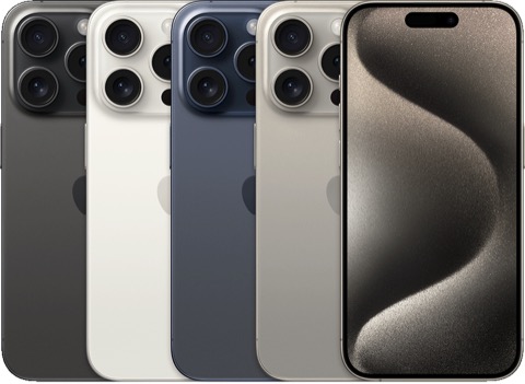 iPhone 15 Pro – Vorder- und Rückansicht