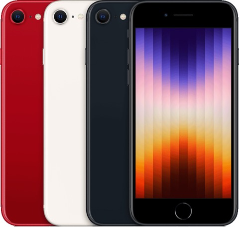 iPhone SE (3. Generation) – Vorder- und Rückansicht