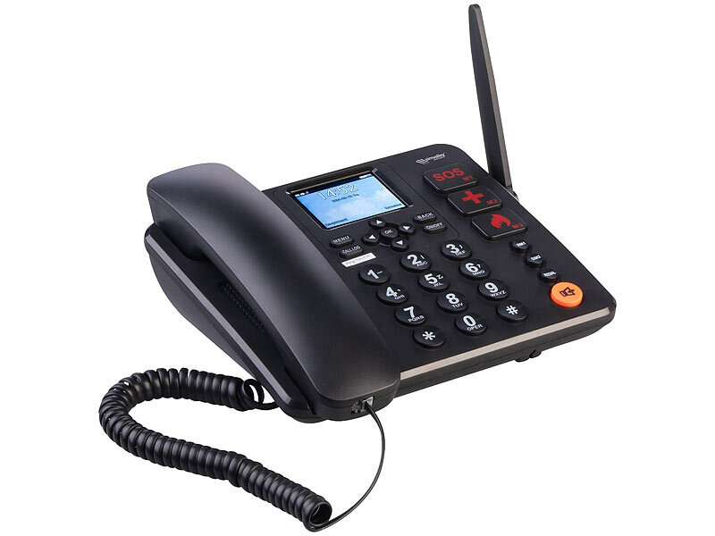 Tisch-Telefon mit SIM-Karte für Senioren-Festnetz
